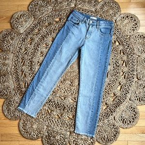 BP Raw Hem Cropped Front Seam Denim, 25